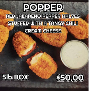 Appetizer - Jalapeno Poppers - 5lb box
