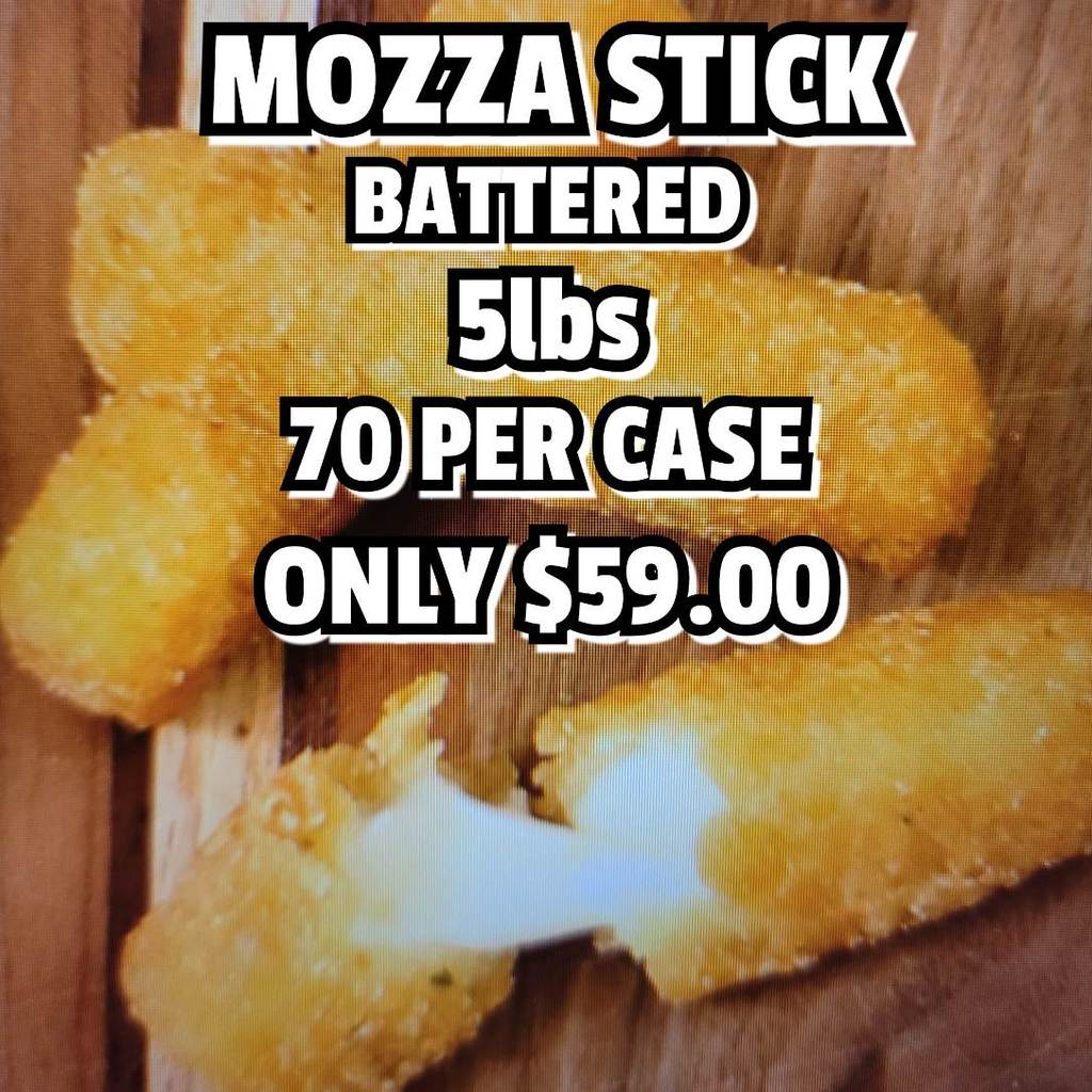 Appetizer - Battered Mozzarella Sticks - 5 lb box